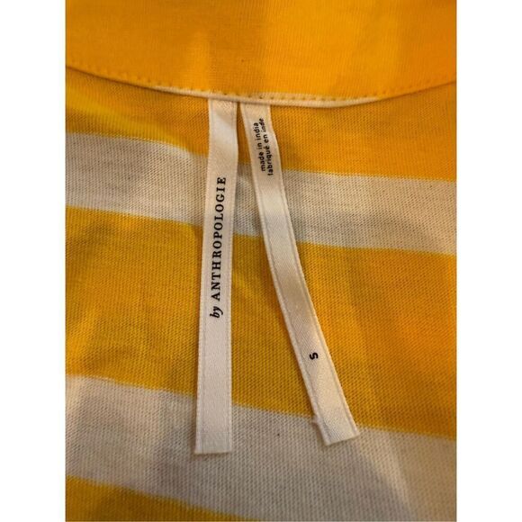Anthropologie Yellow and Cream Striped Shrug Cardigan- Size S - Picture 5 of 7